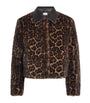 Claudie Pierlot Brown Faux Fur Leopard Bomber Jacket