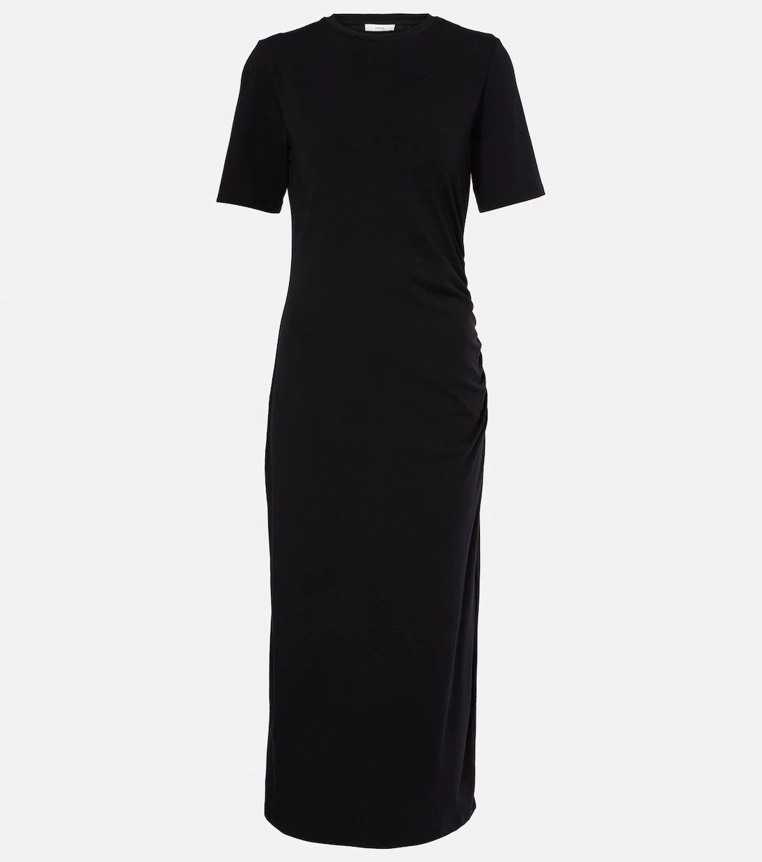 Vince - Gathered cotton-blend midi dress