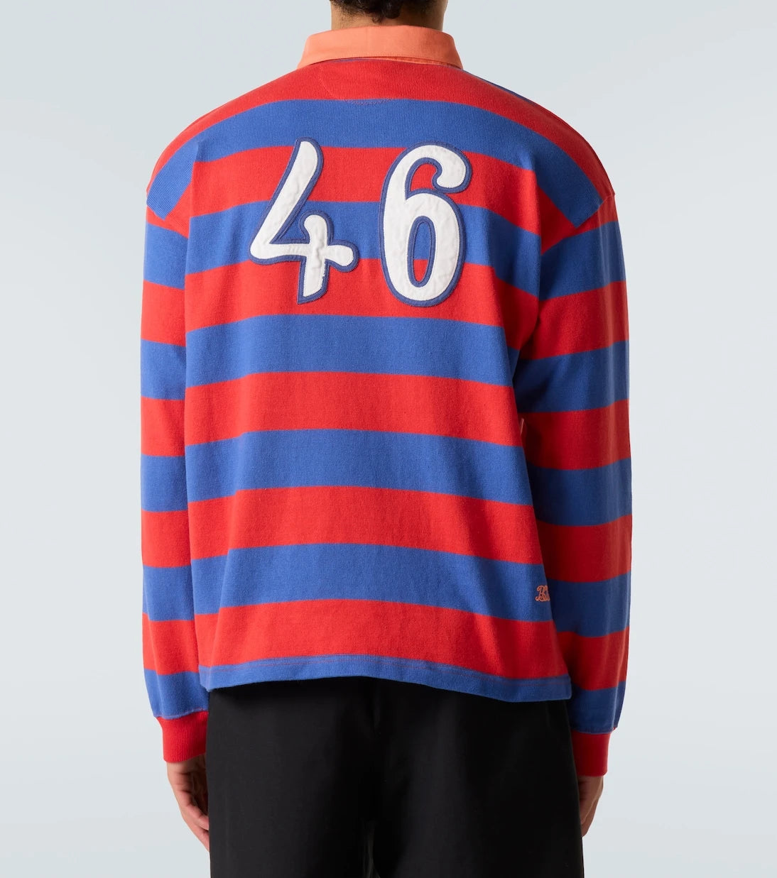 Bode - Striped cotton polo shirt