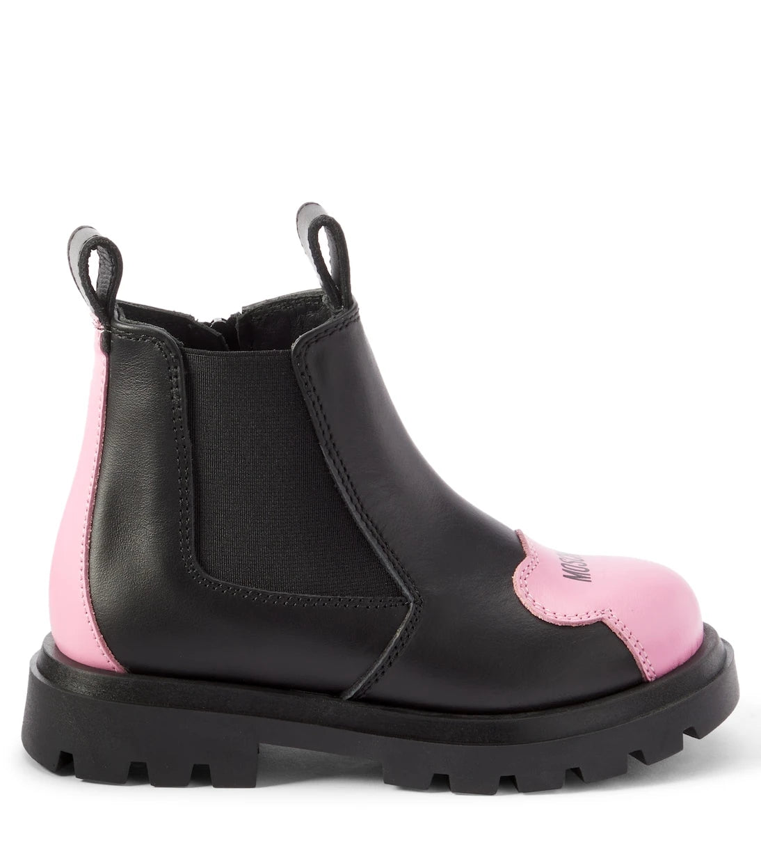 Moschino Kids - أحذية جلدية برقبة