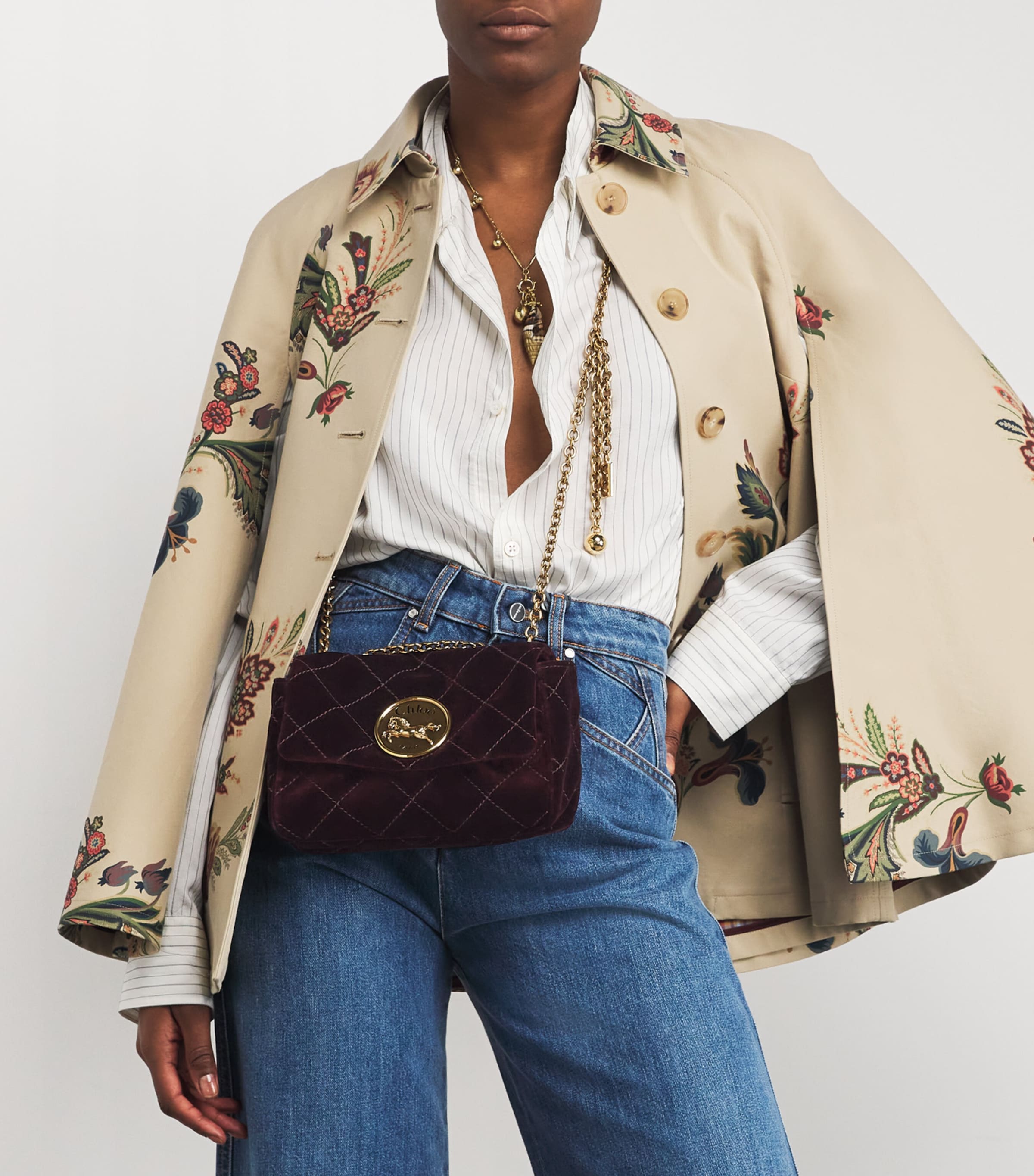 Chloé Small Velvet Heritage Shoulder Bag