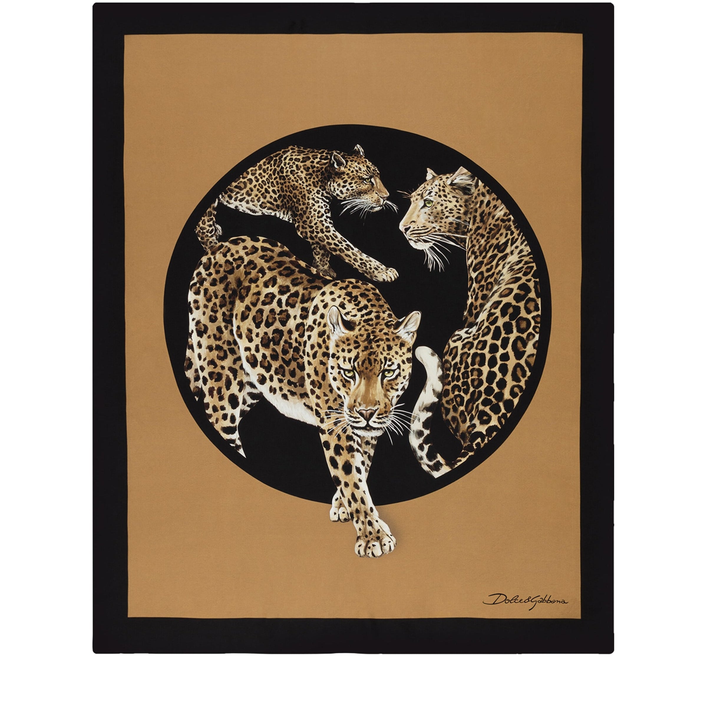 Dolce & Gabbana Casa Silk-Wool Leopard Throw (140cm x 180cm)