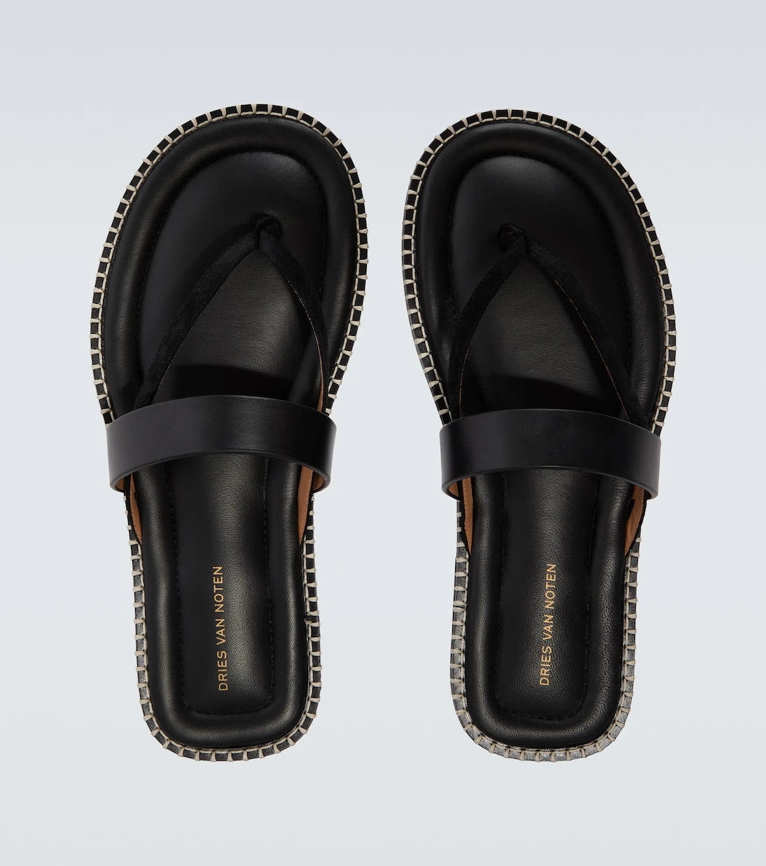 Dries Van Noten - Leather thong sandals