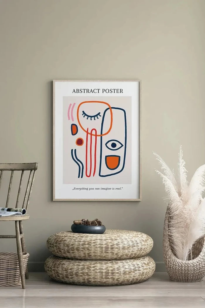 Çerçeveli duvar dekorasyonu home & lifestyle Abstract Colorful Faces no.1 50 x 70 cm