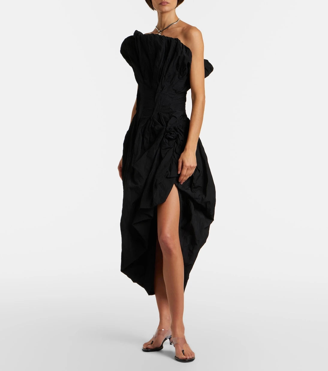 Magda Butrym - Leather and PVC thong sandals
