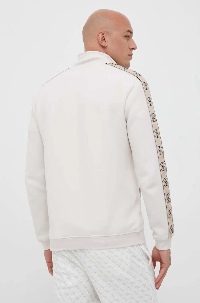 Guess pamuklu fermuarlı erkek sweatshirt MICKEY
