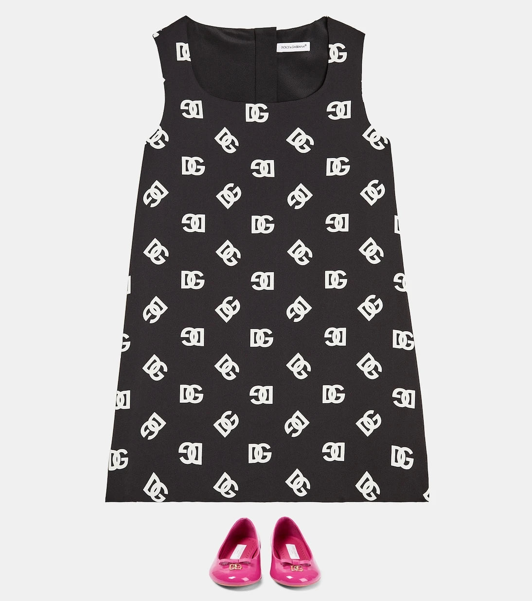 Dolce&Gabbana Kids - Logo silk-blend dress