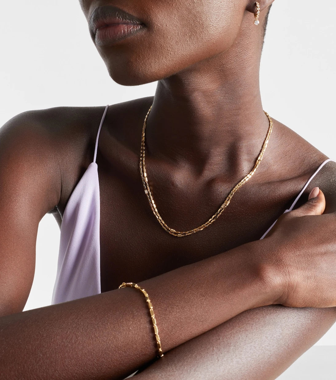 Suzanne Kalan - 18kt gold chain necklace with diamonds
