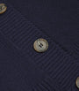 Navy Cashmere Boxy Cardigan