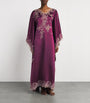 TORLOWEI Purple Silk Lace Tokoni Kaftan