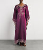 TORLOWEI Purple Silk Lace Tokoni Kaftan