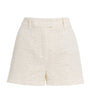 Eleventy White Tweed Sequinned Shorts