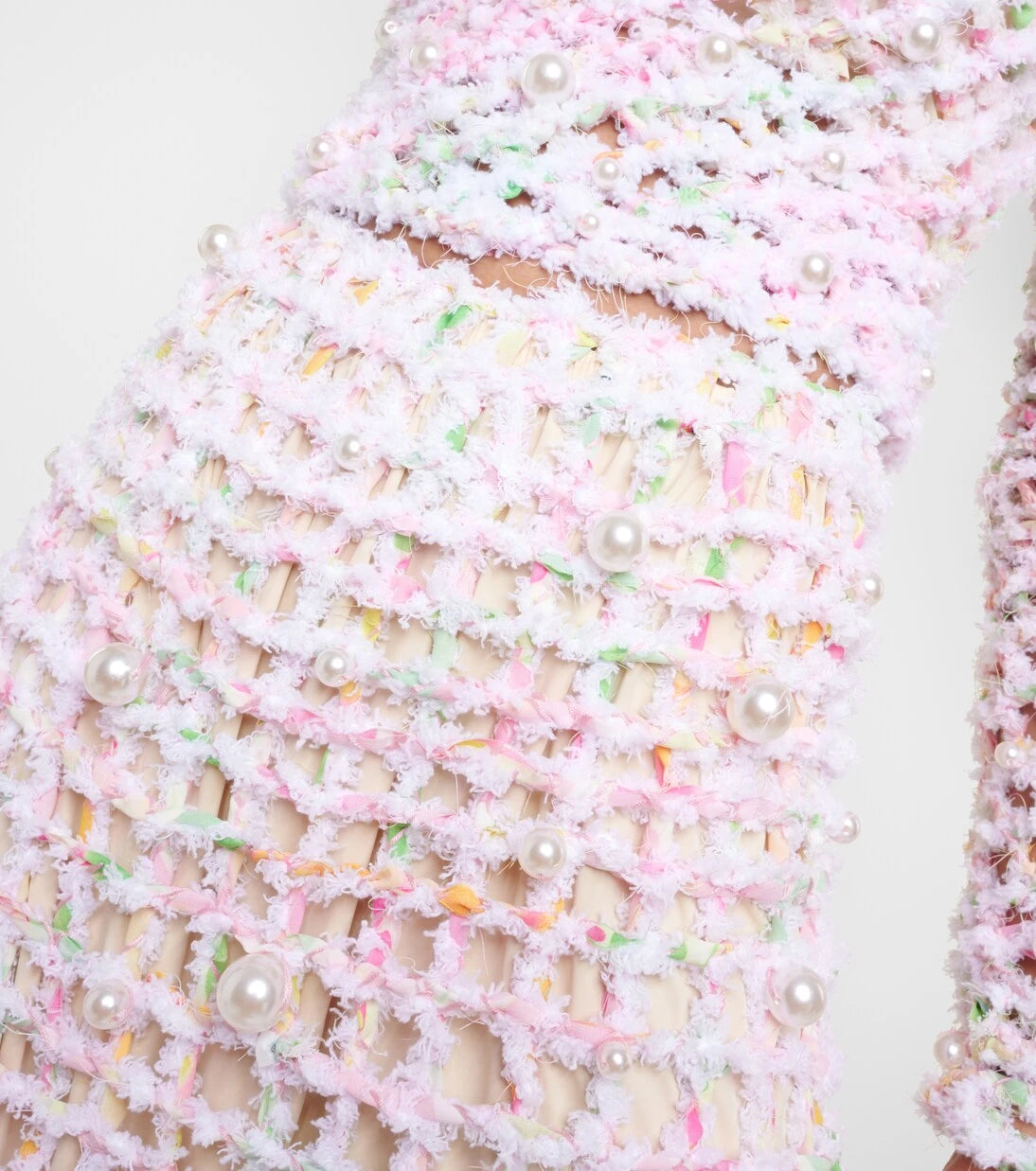 Susan Fang - Beaded crochet midi skirt