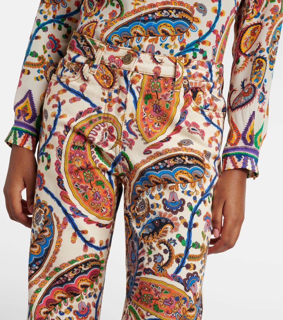 Etro - High-rise bootcut jeans