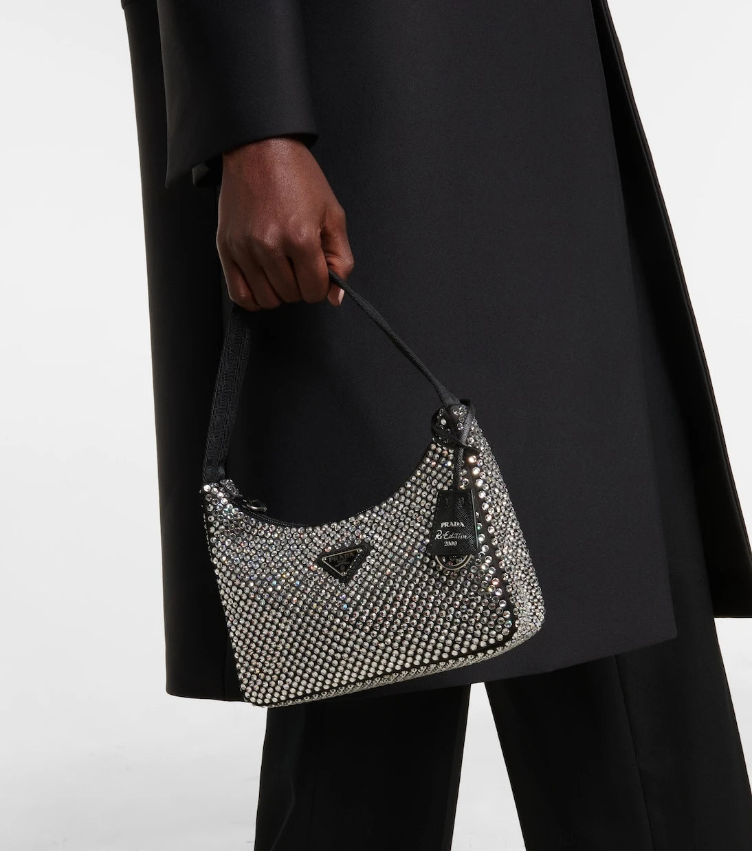 Prada - Embellished satin bag