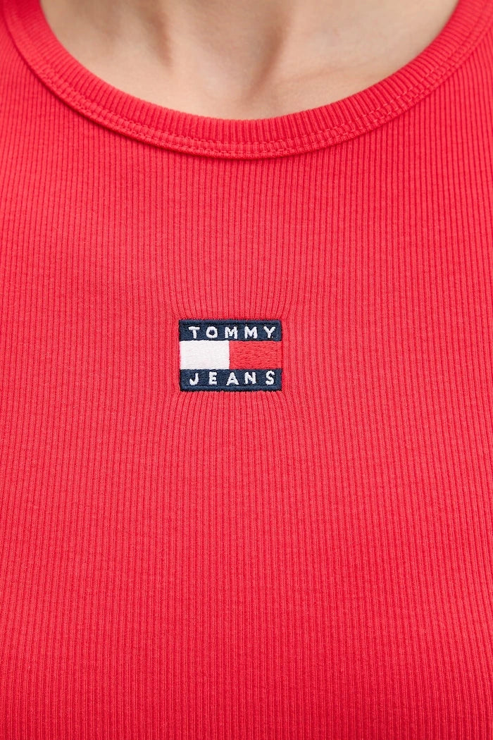 Tommy Jeans kadın pamuklu elastan tişört