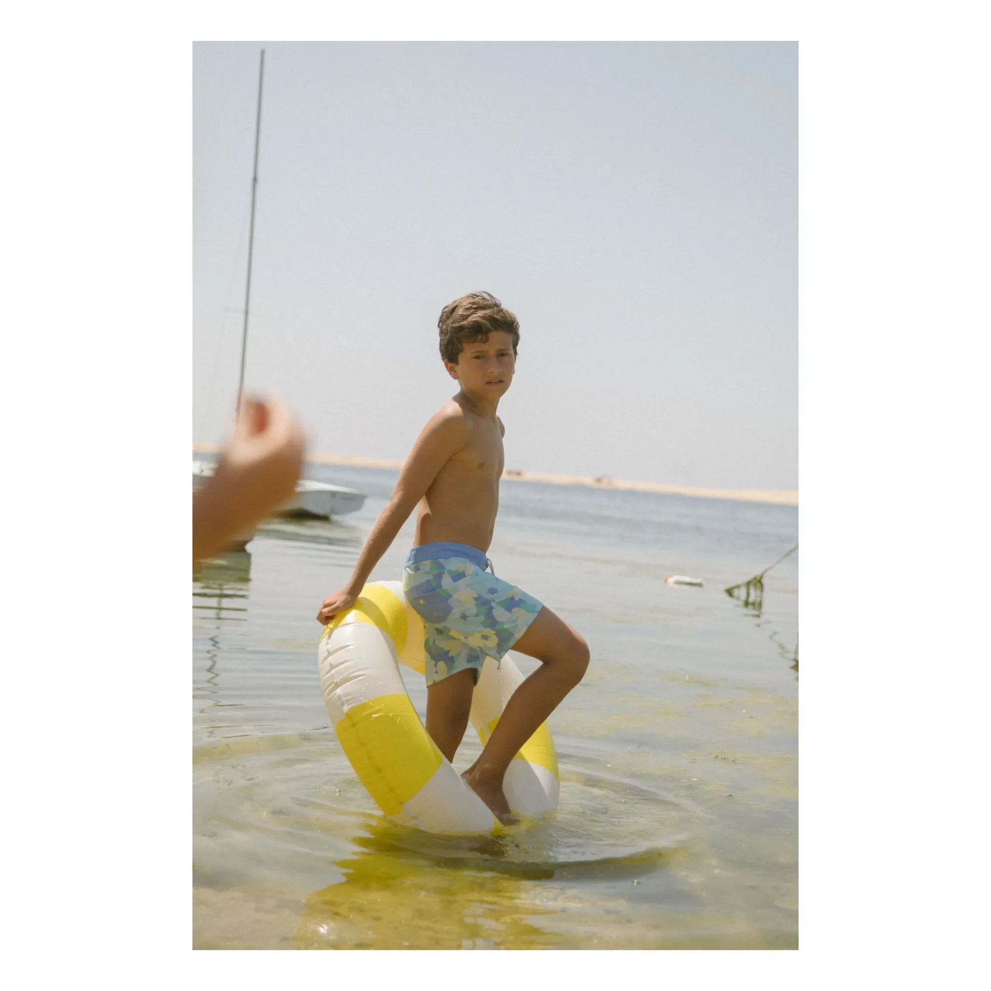 My First Cantê - Luca Fleuri Swim Shorts | Pale blue