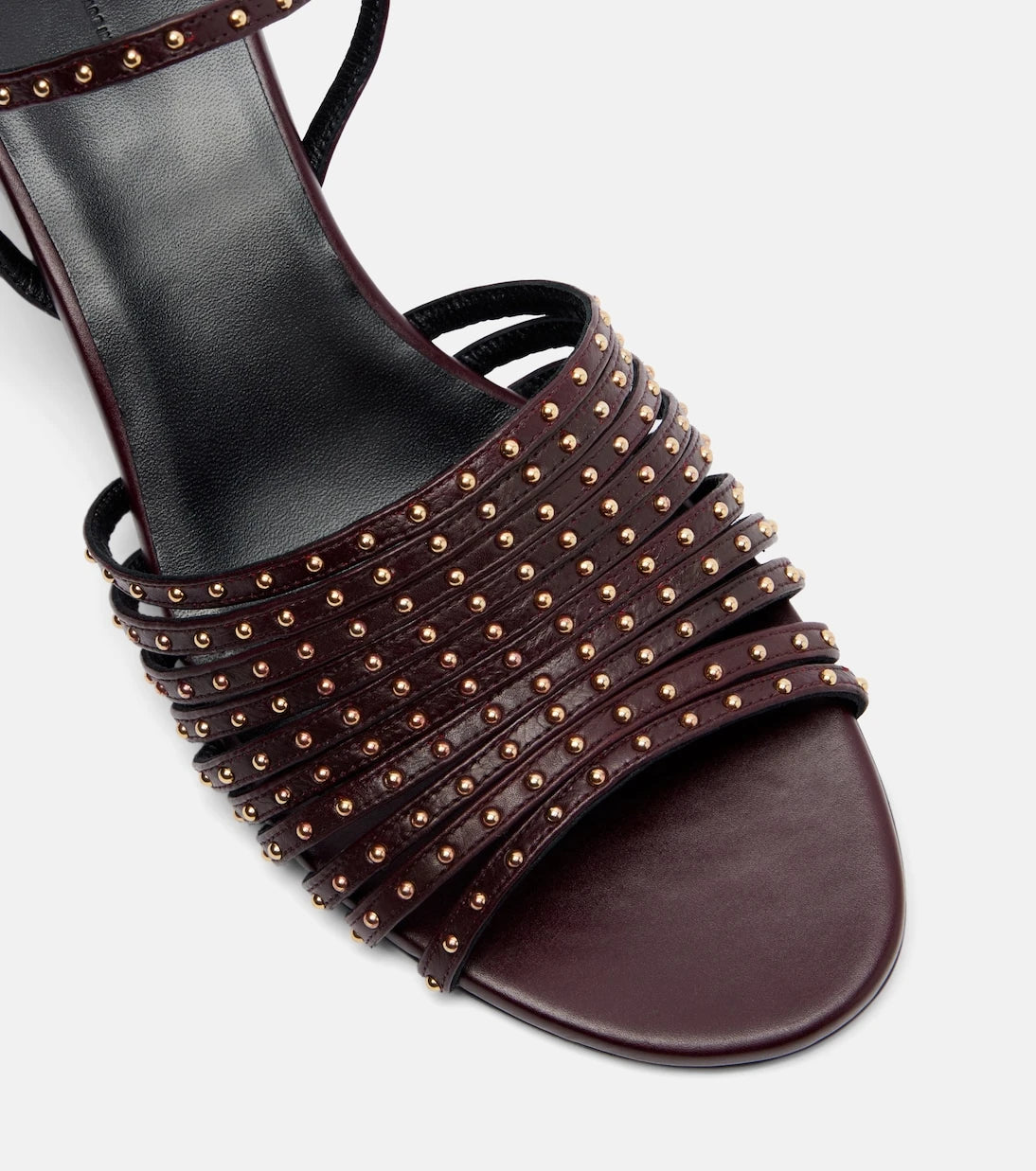Khaite - Drew 35 studded leather wedge sandals