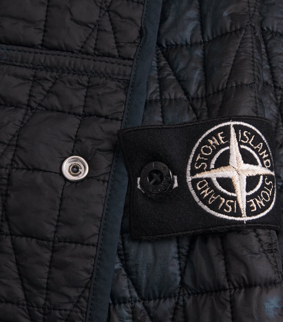 Stone Island Black Nylon Reps-TC Corrosion Treatment Quilted Liner Jacket