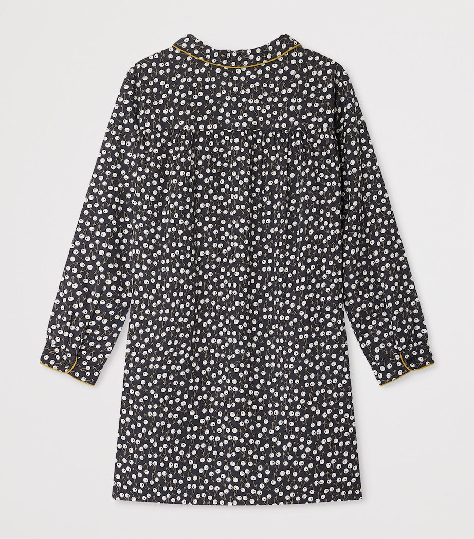 Blue Organic Cotton Cherry Dorothée Dress (10-14 Years)