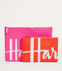 Orange Medium Cotton Logo Pouch