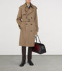 Burberry Brown Long Gabardine Chestwood Trench Coat