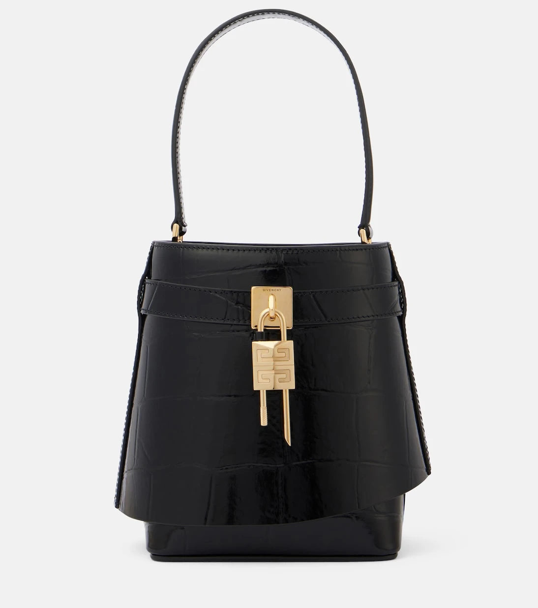 Givenchy - Shark Lock Orta boy deri kova çanta
