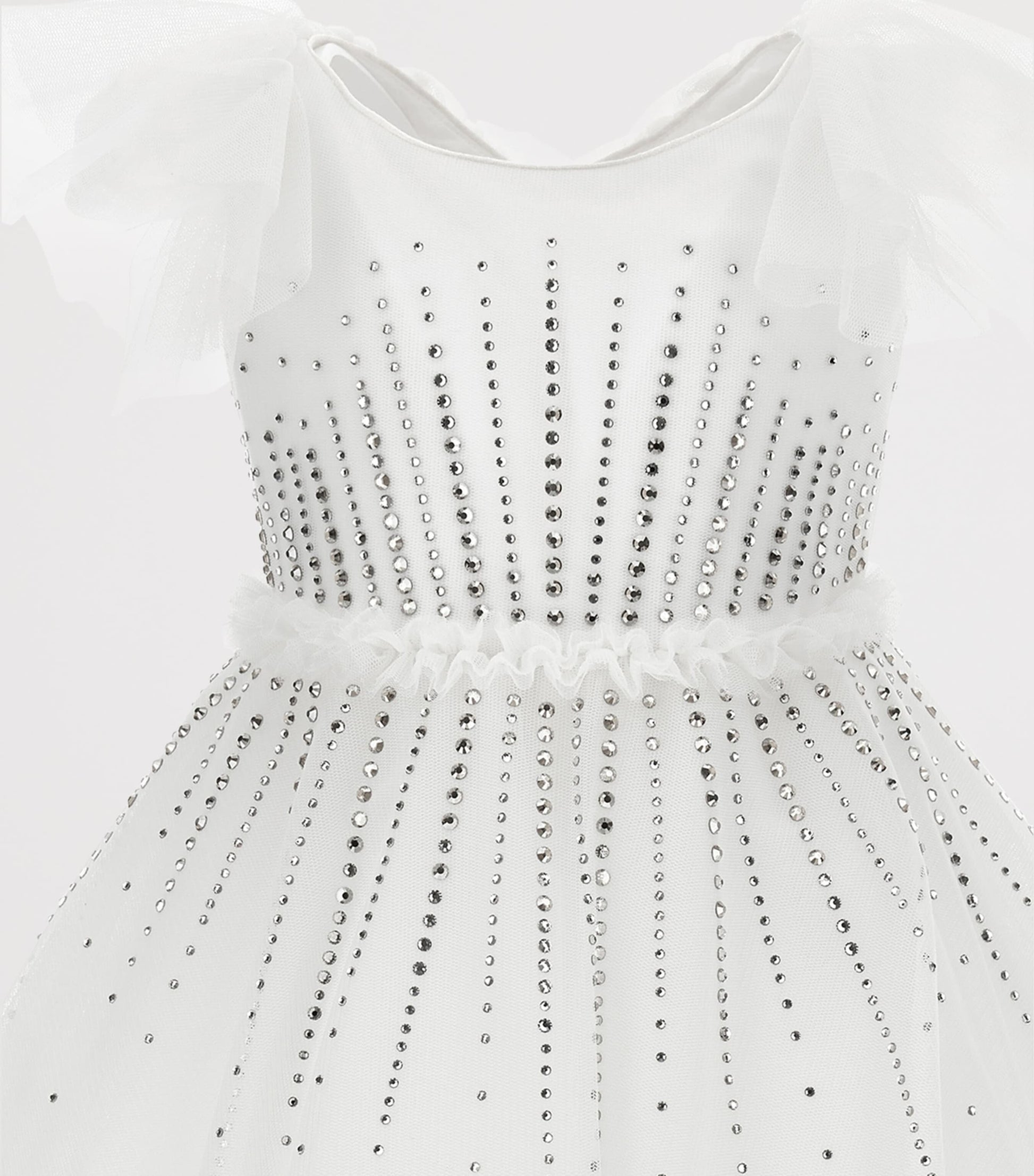 White Tulle Embellished Dress (2-12 Years)