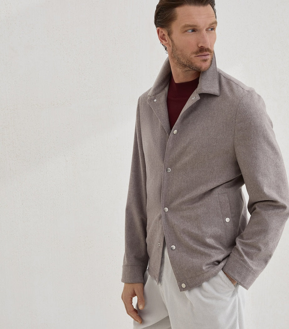 Brown Cashmere Overshirt