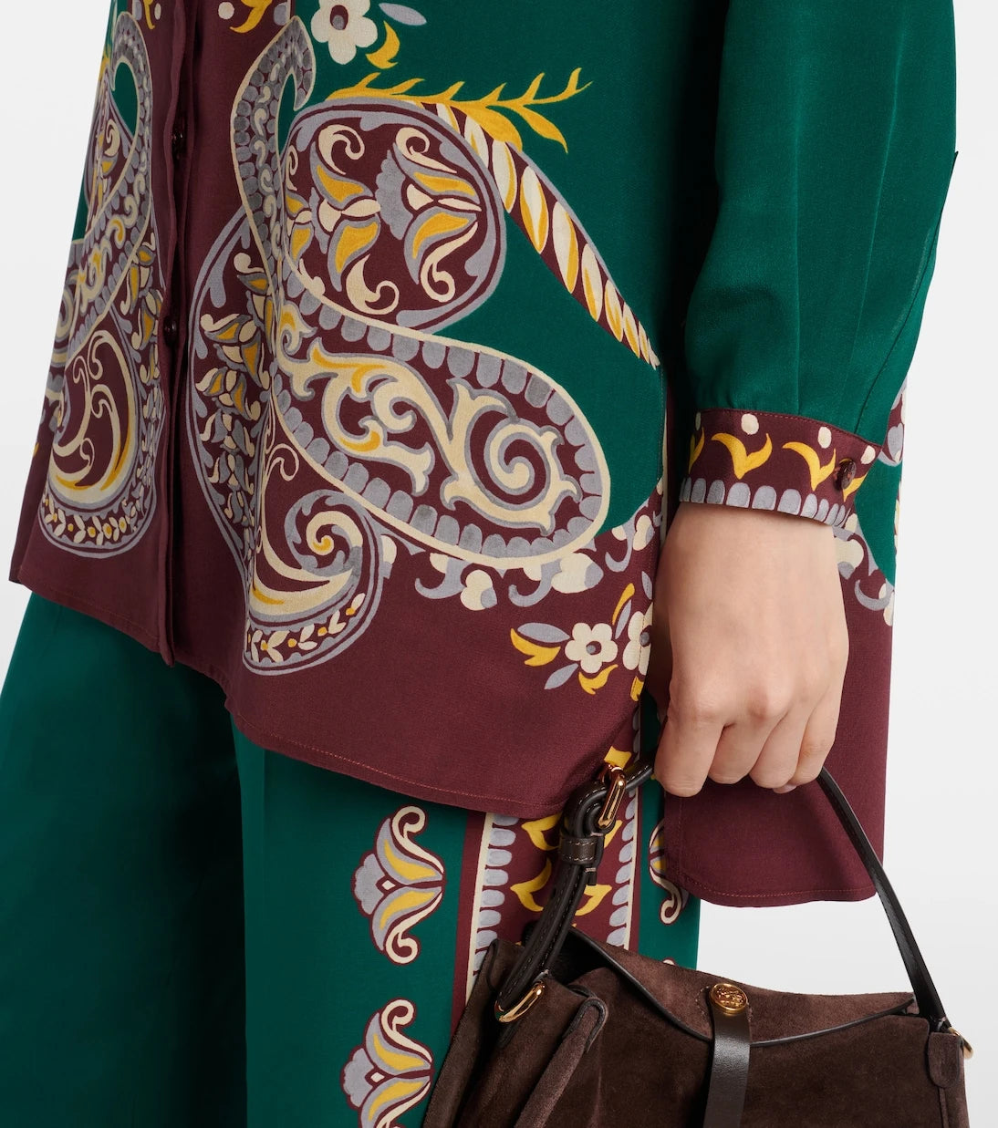 Etro - Printed oversized silk shirt