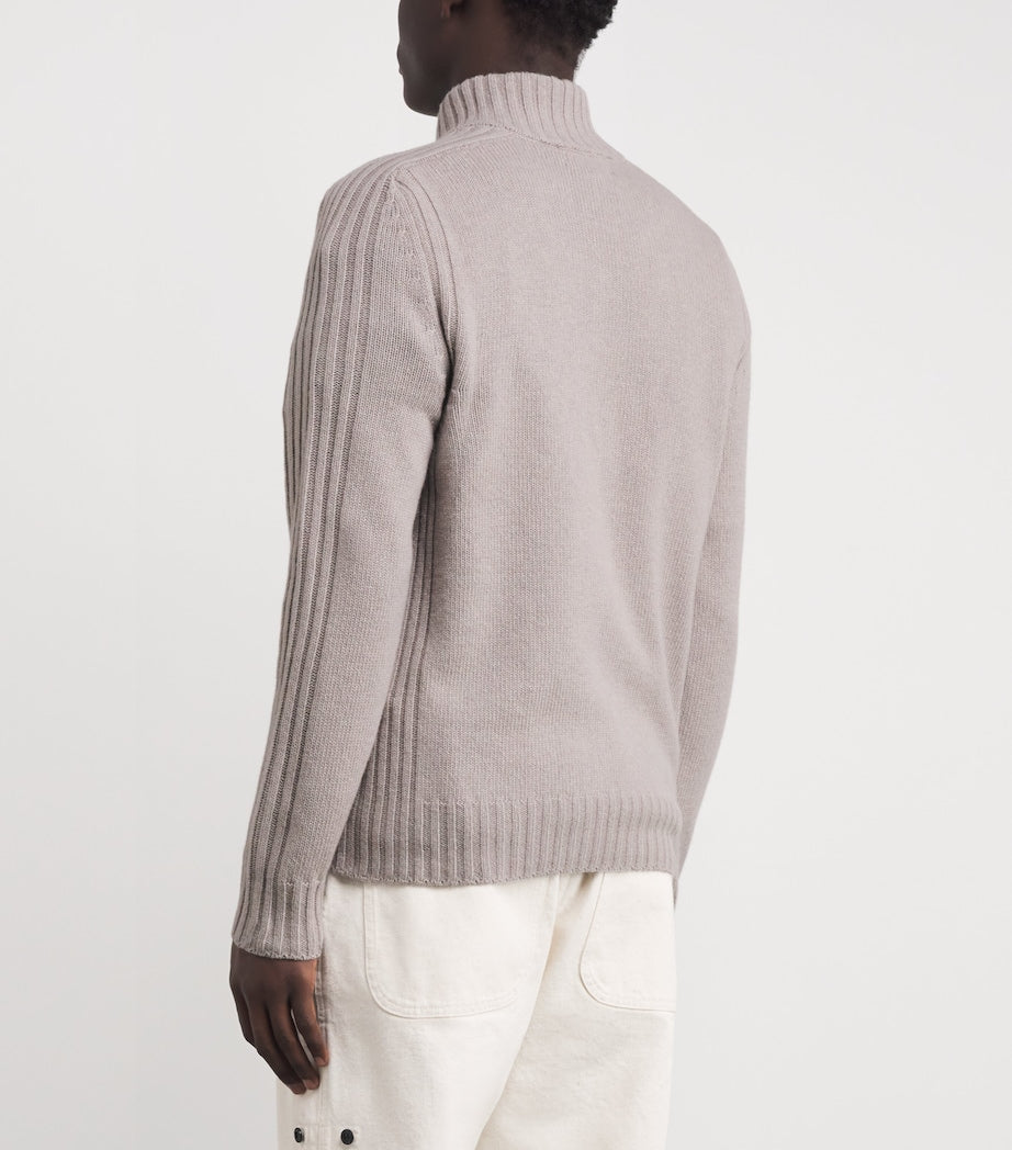 Belstaff Wool Watch Quarter-Zip Sweater