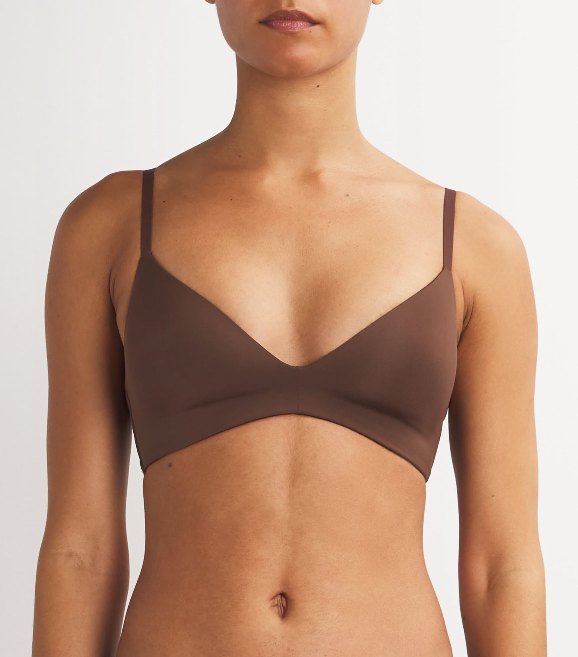 Skims Brown Wireless T-Shirt Bra