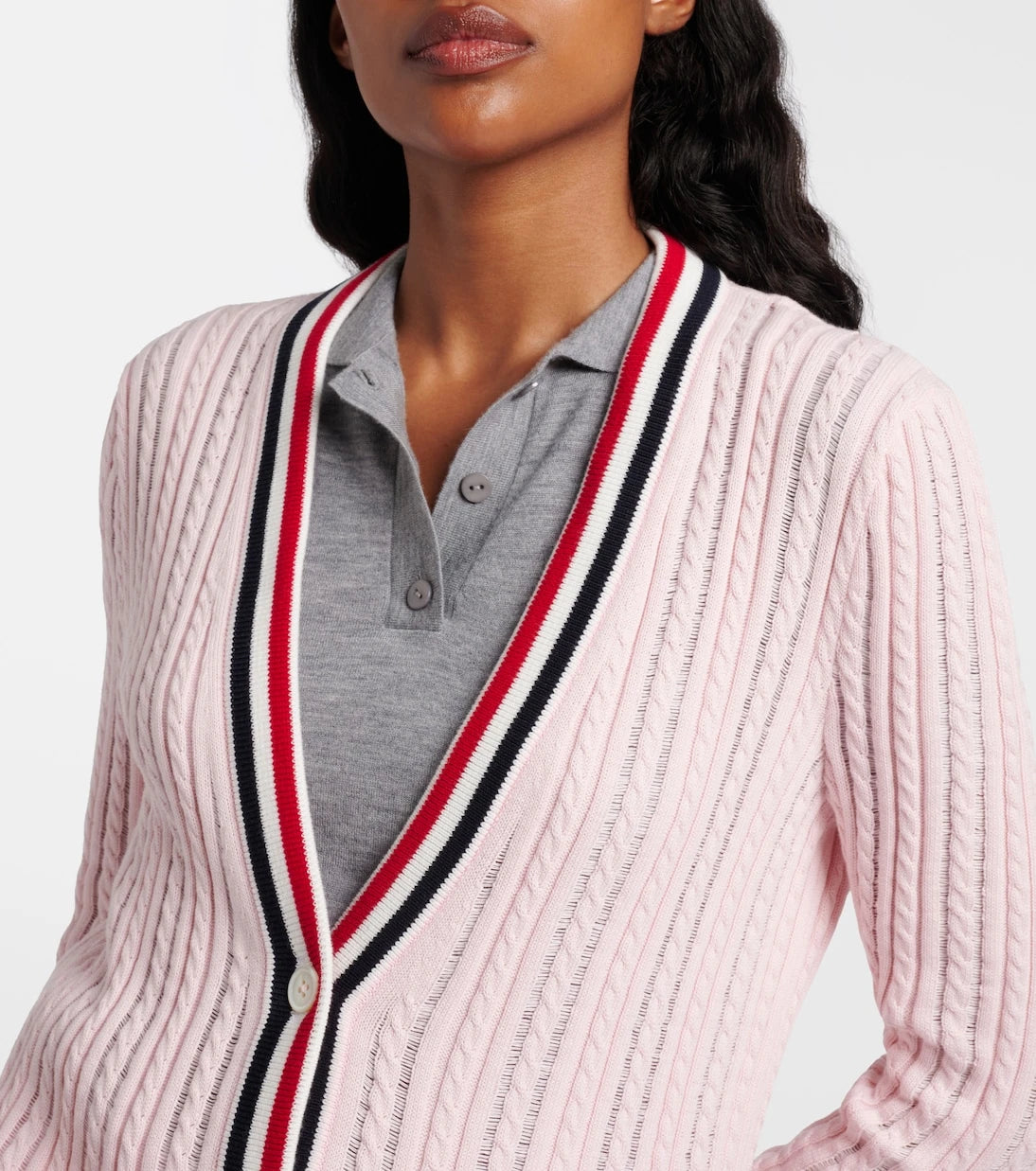 Thom Browne - Cable-knit cotton cardigan