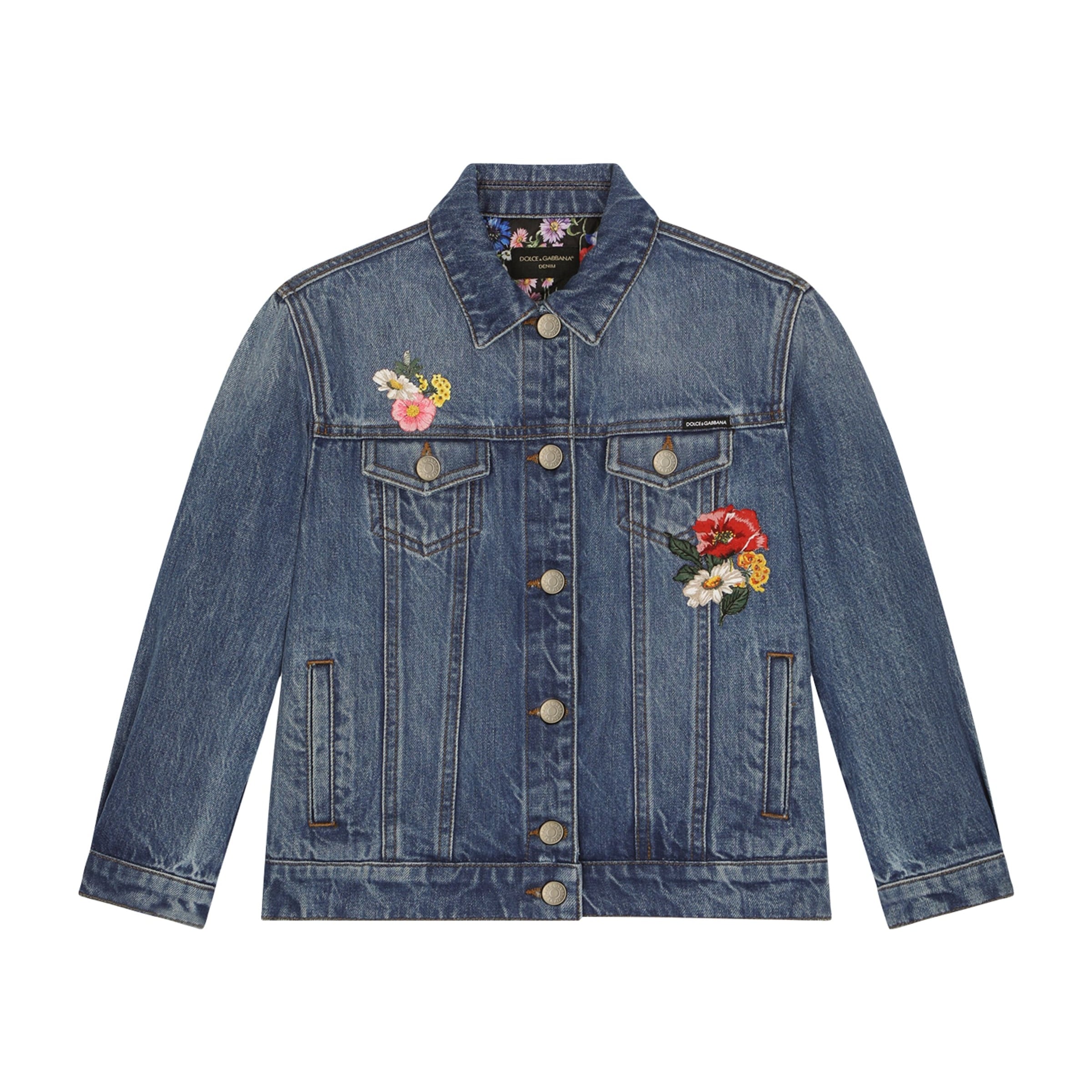 Dolce & Gabbana Kids Embroidered Denim Jacket (2-6 Years)