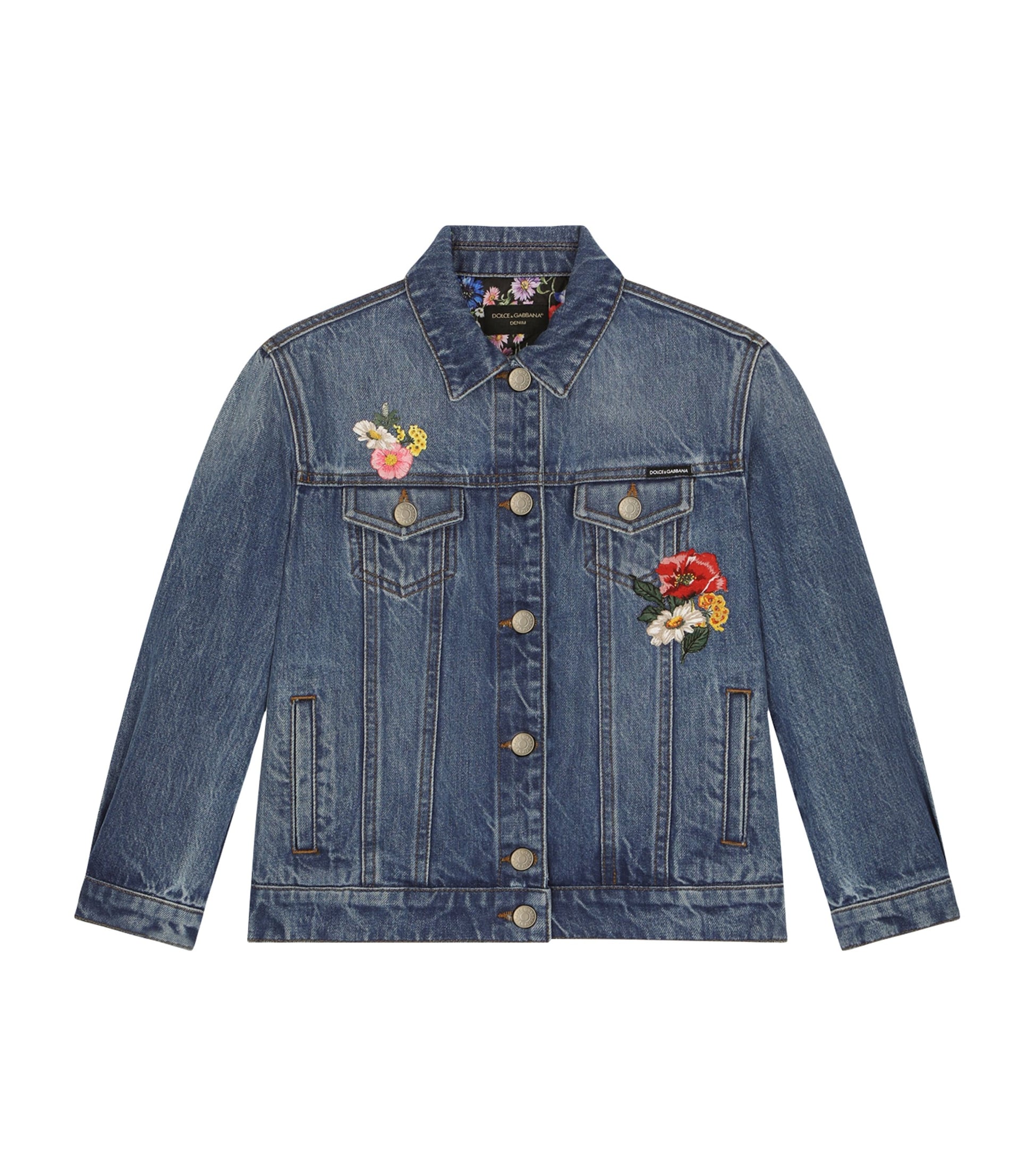 Dolce & Gabbana Kids Embroidered Denim Jacket (2-6 Years)