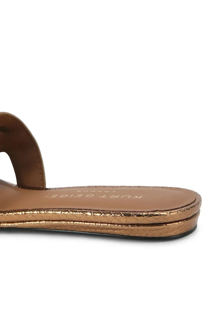 Kurt Geiger London чехли дамски кожени Eagle Cut Out Flat Sdl
