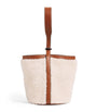 Multi Shearling-Leather Bucket Bag