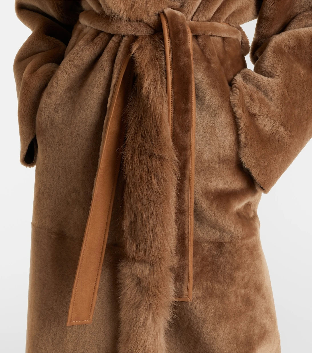 Nour Hammour - Isadora shearling wrap coat