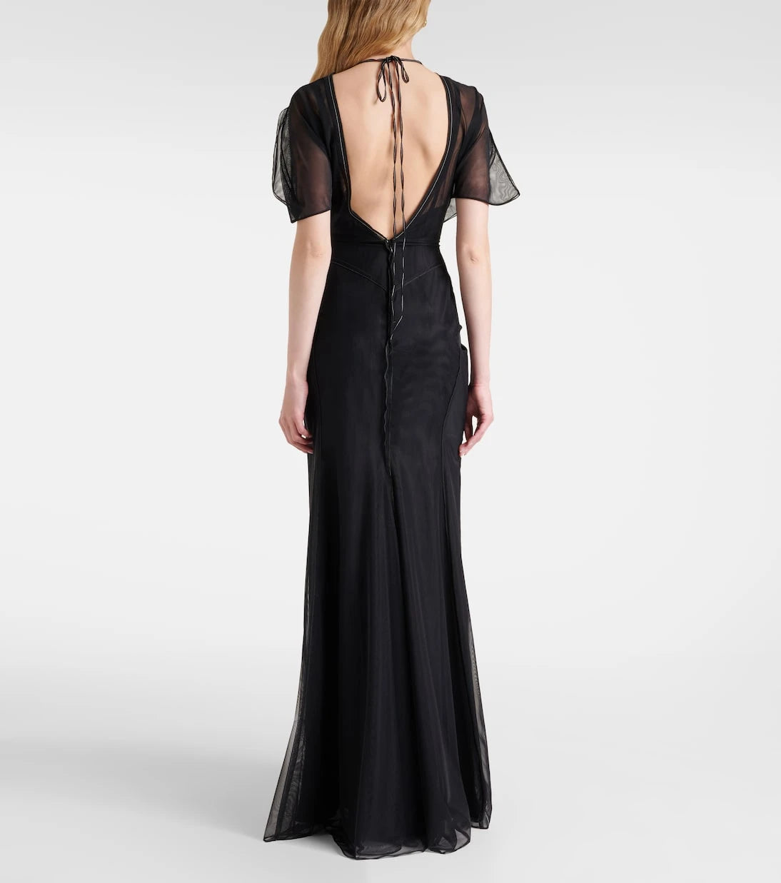 Victoria Beckham - Bella gathered open back organza gown