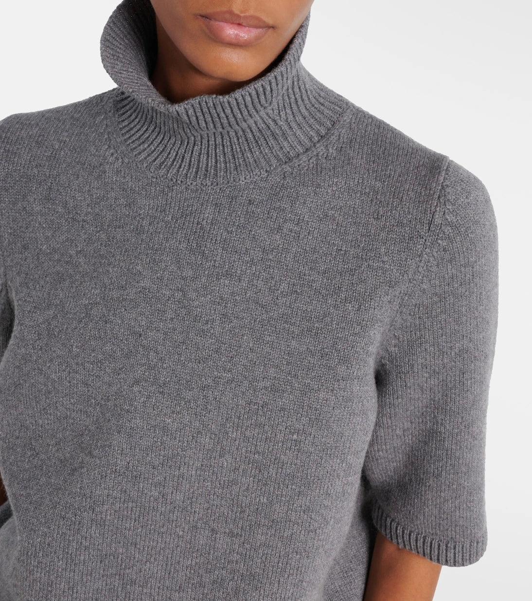 Alaïa - Knitted cashmere-blend turtleneck top
