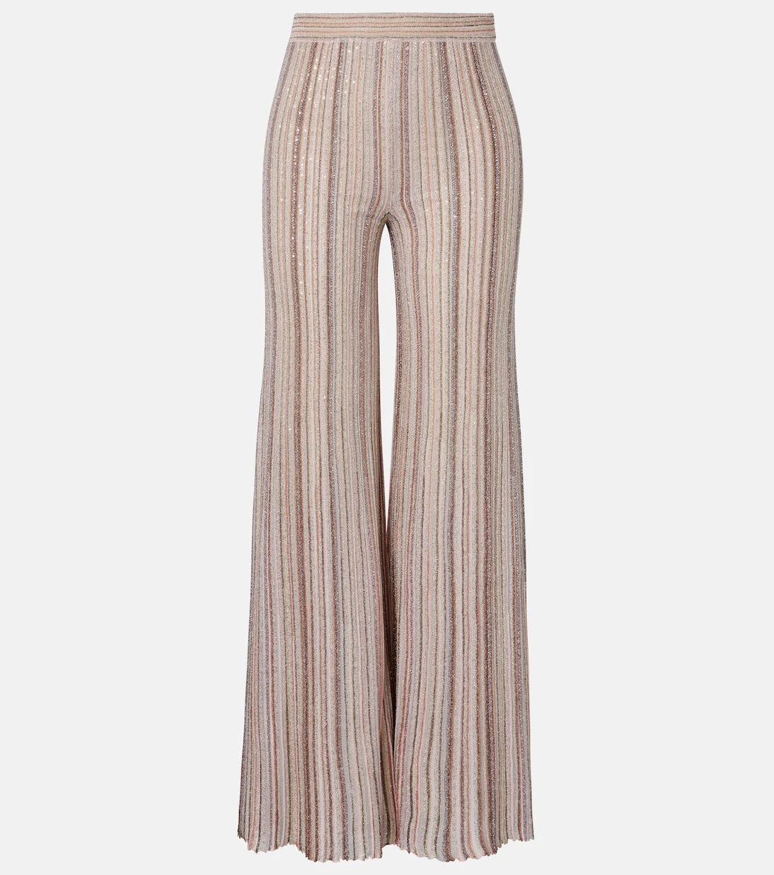 Missoni - Striped lamé wide-leg pants