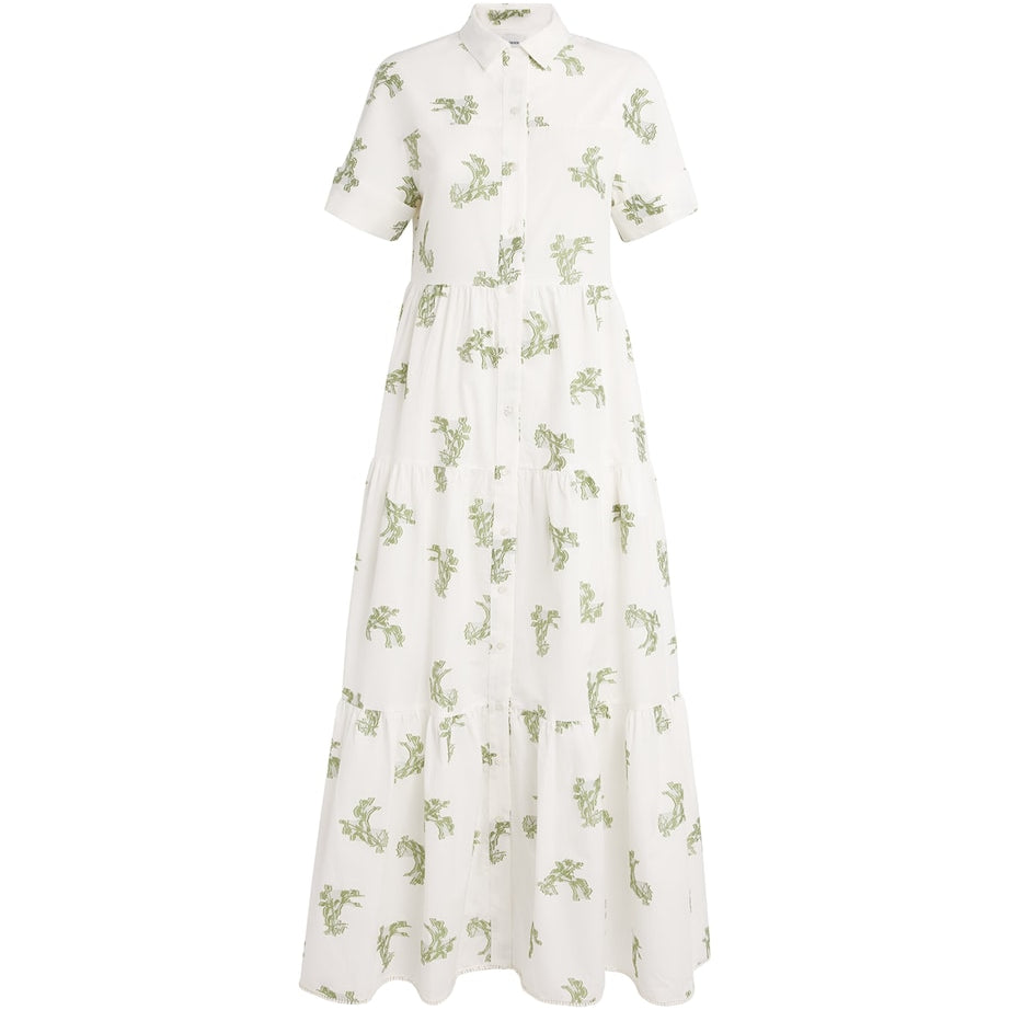 Erdem Multi Embroidered Maxi Shirt Dress