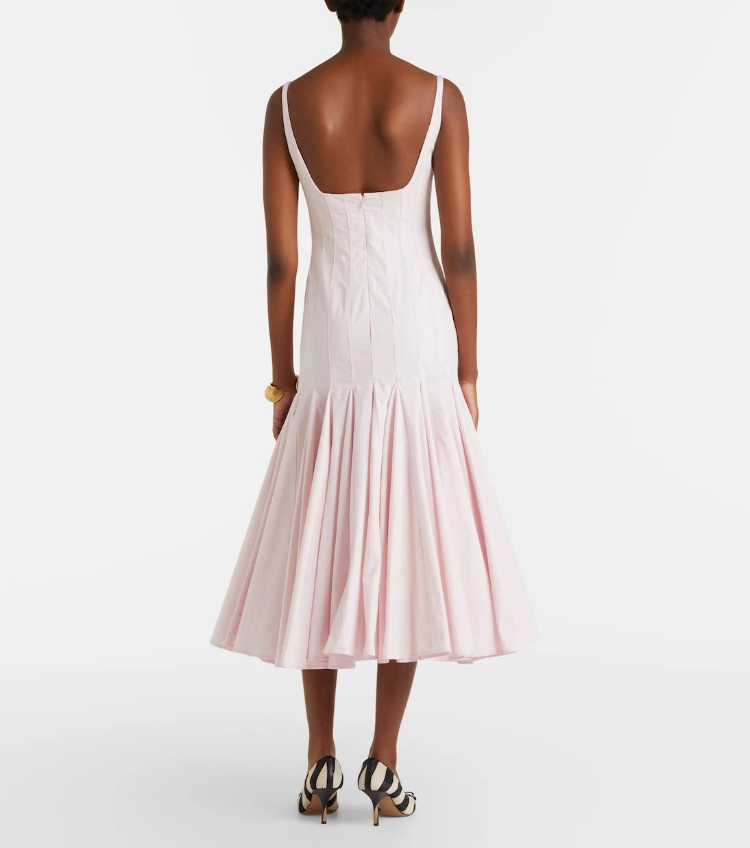 Jacquemus - Agave pleated cotton poplin midi dress