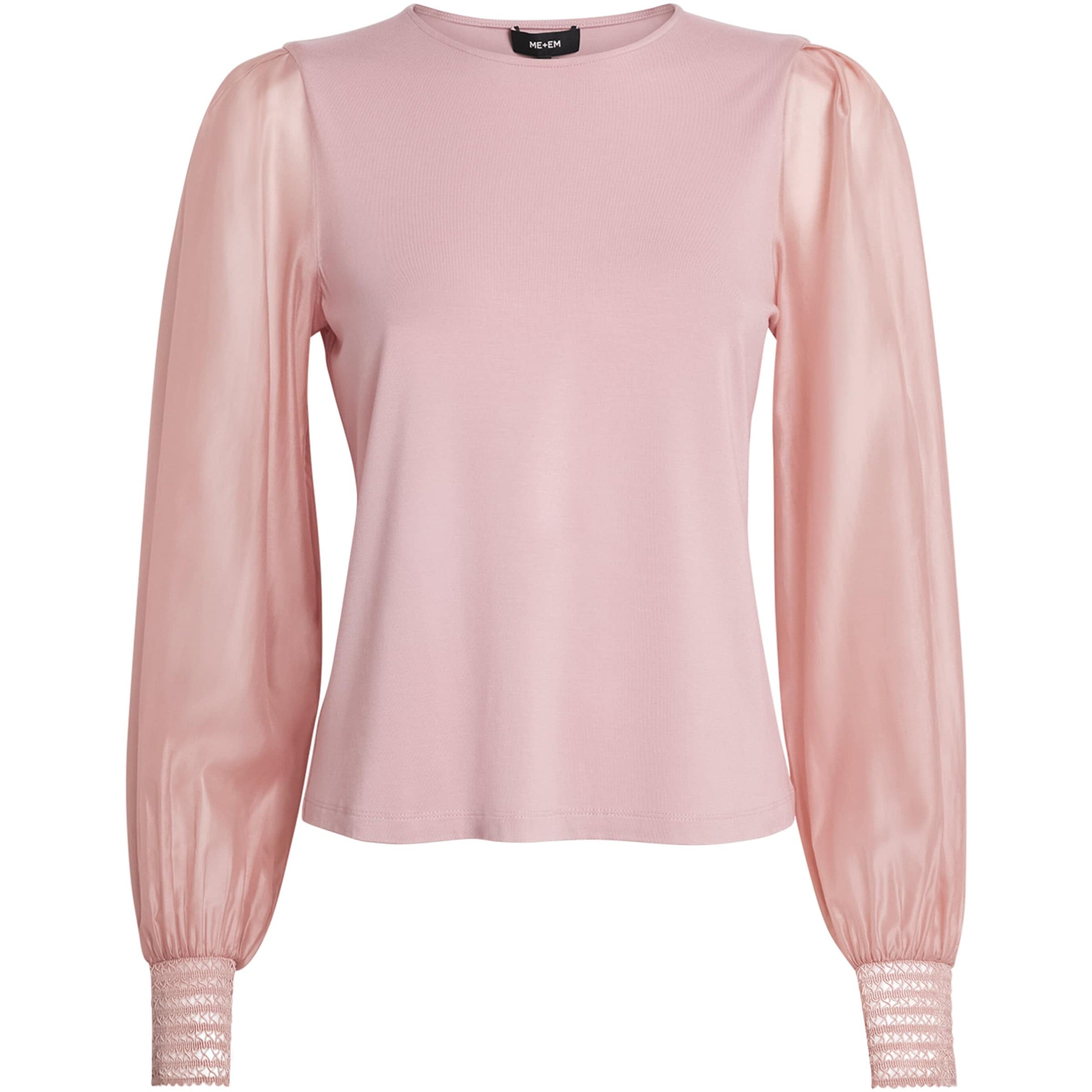 ME+EM Pink Balloon Sleeve Blouse