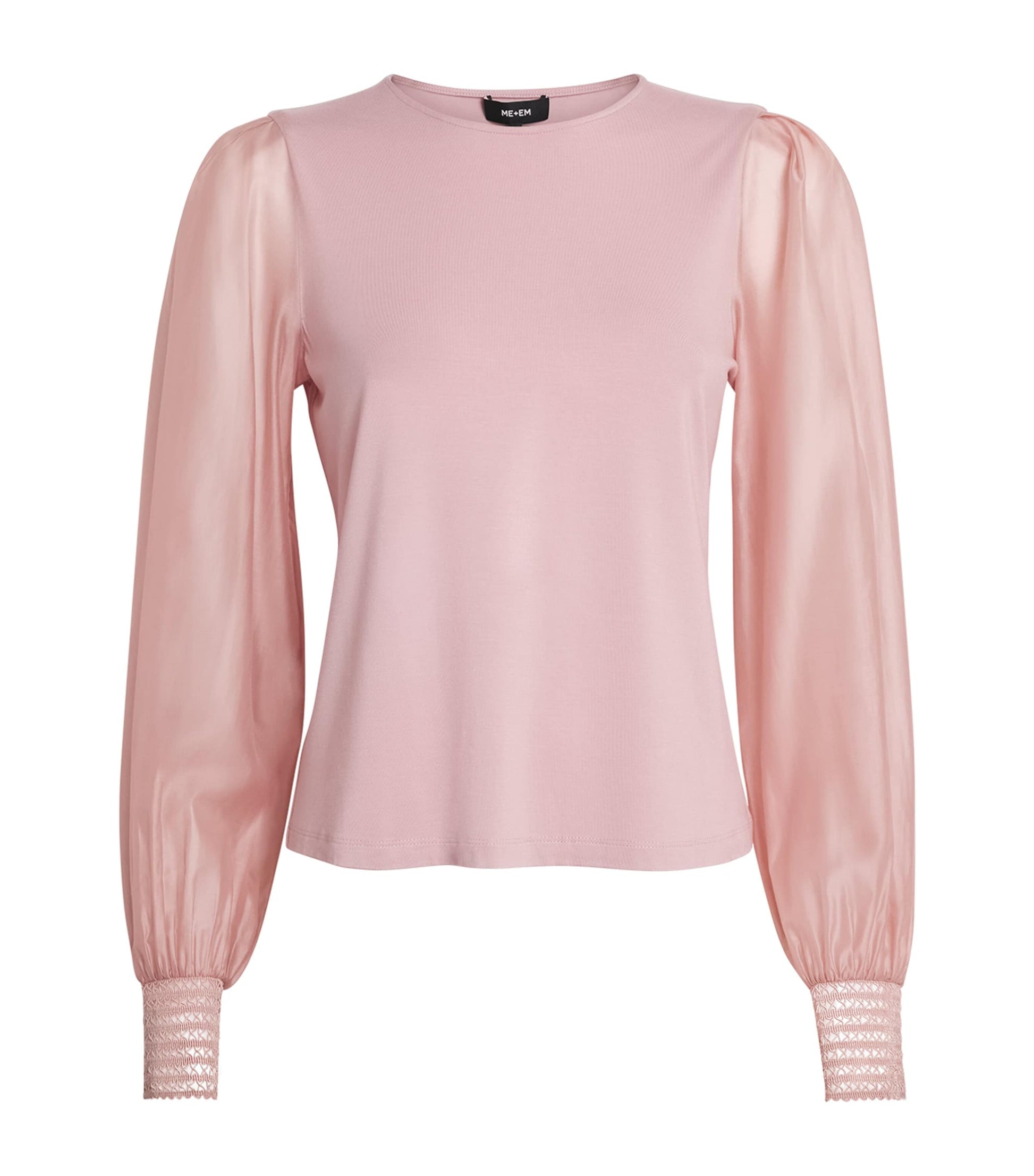 ME+EM Pink Balloon Sleeve Blouse