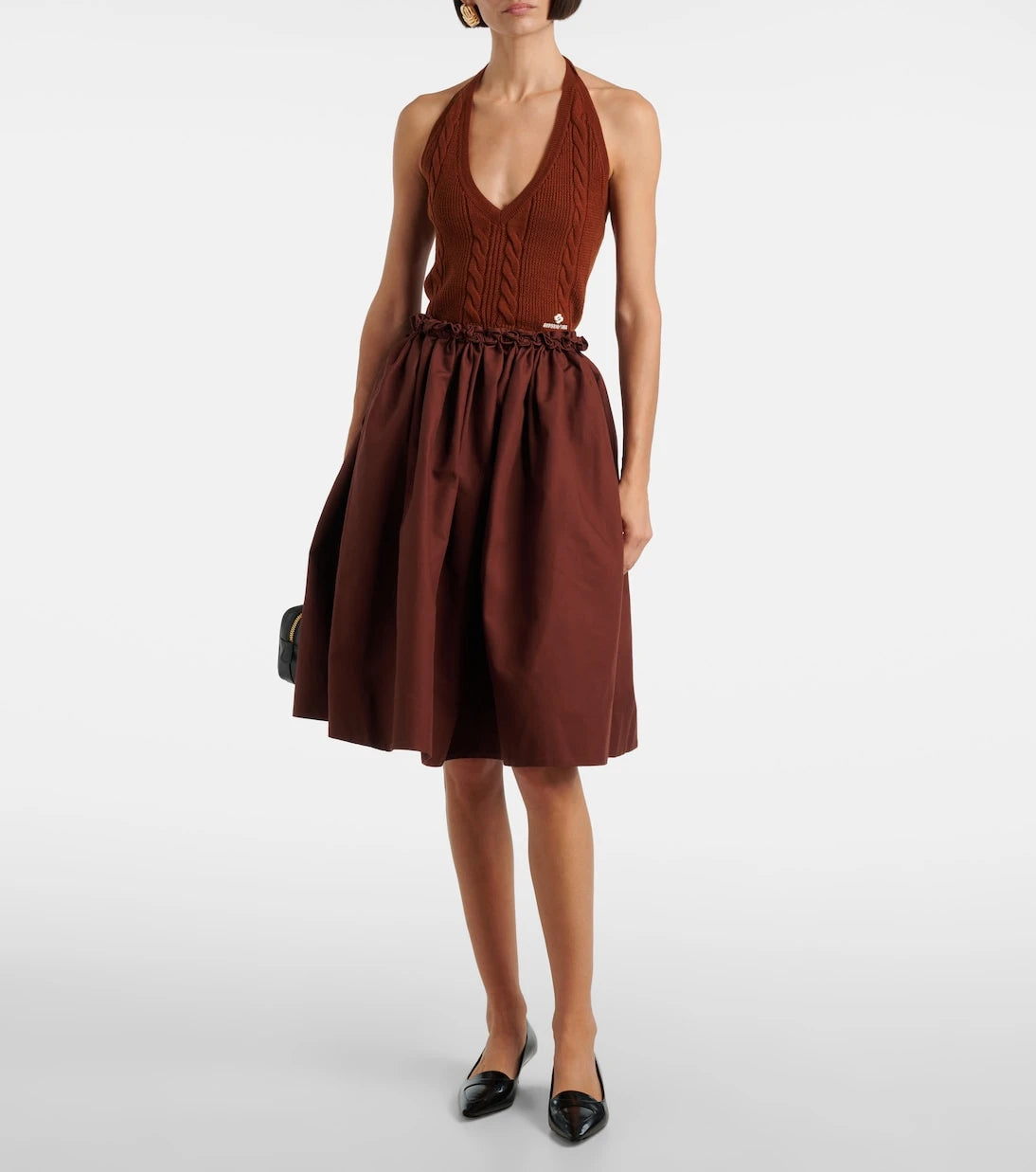 Shushu/Tong - Ruffled cotton midi skirt