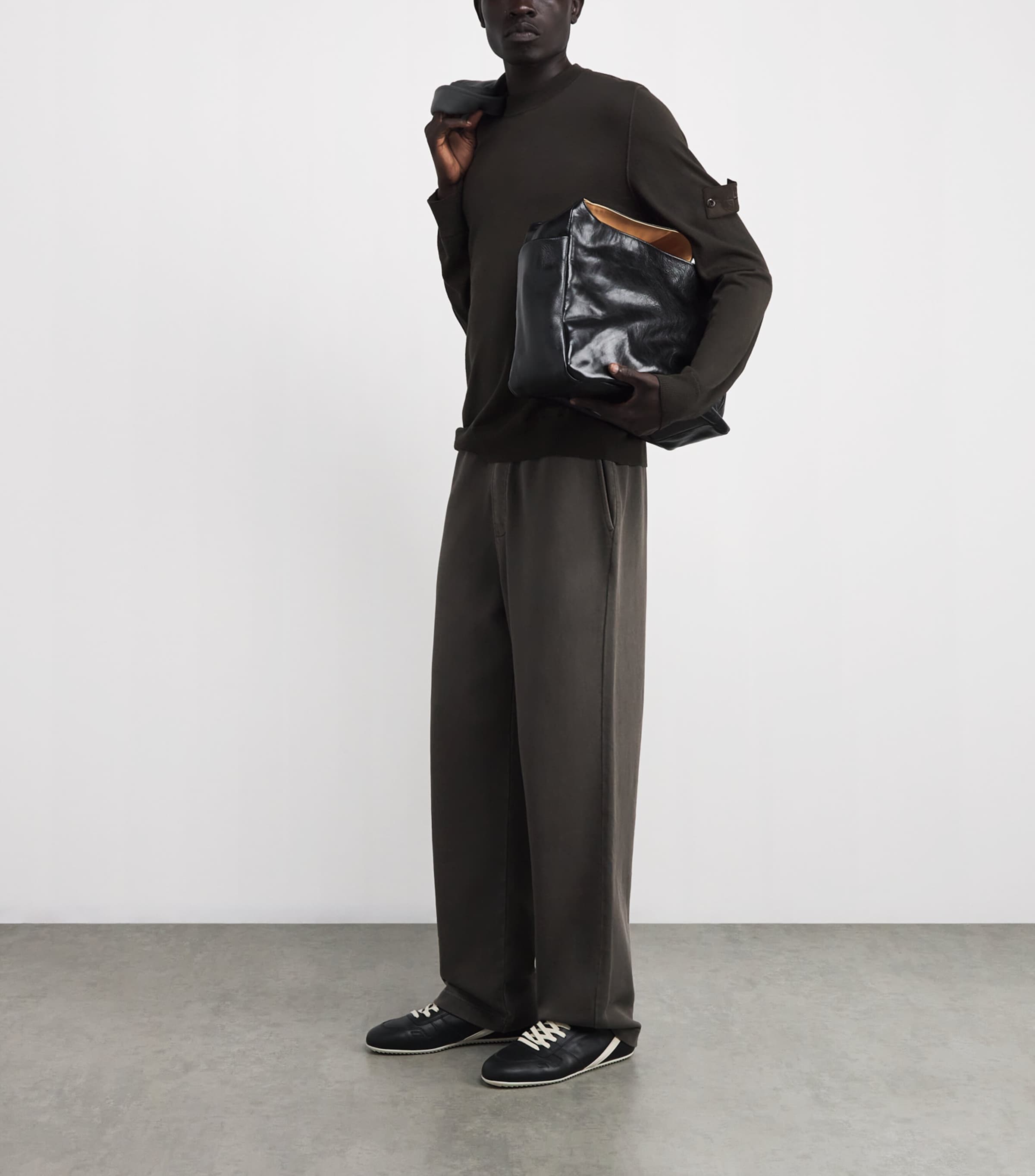 Stone Island Brown Wool Ghost Sweater