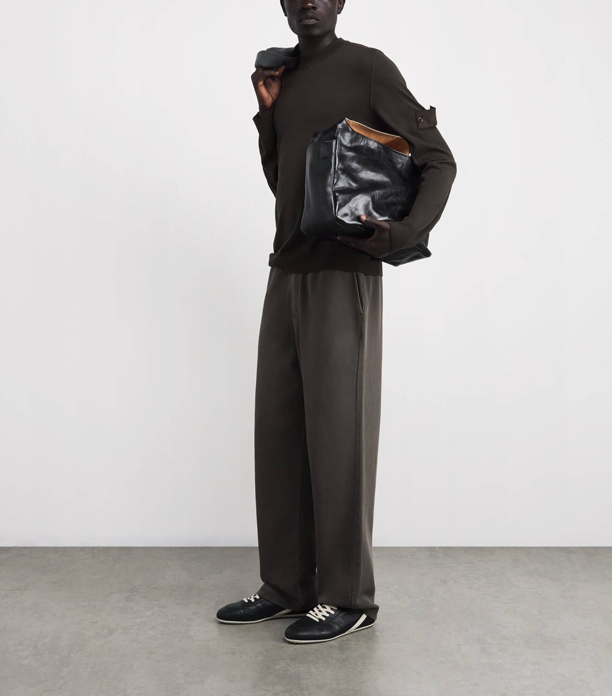 Stone Island Brown Wool Ghost Sweater