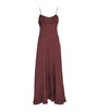DÔEN Silk-Blend Rosaria Maxi Dress Burgundy