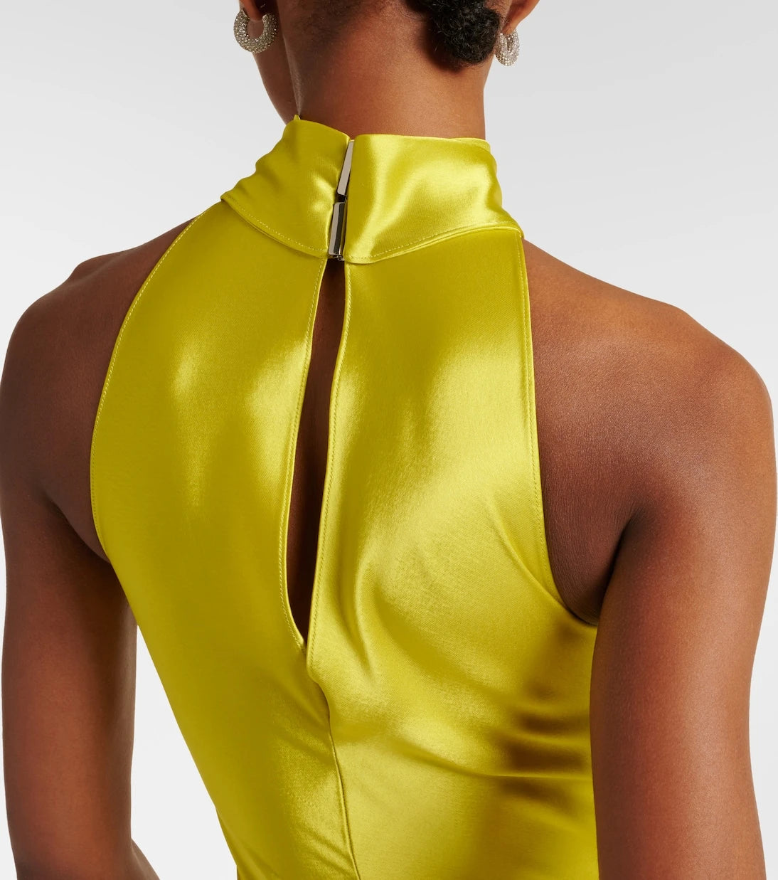 Galvan - Portico halterneck satin gown